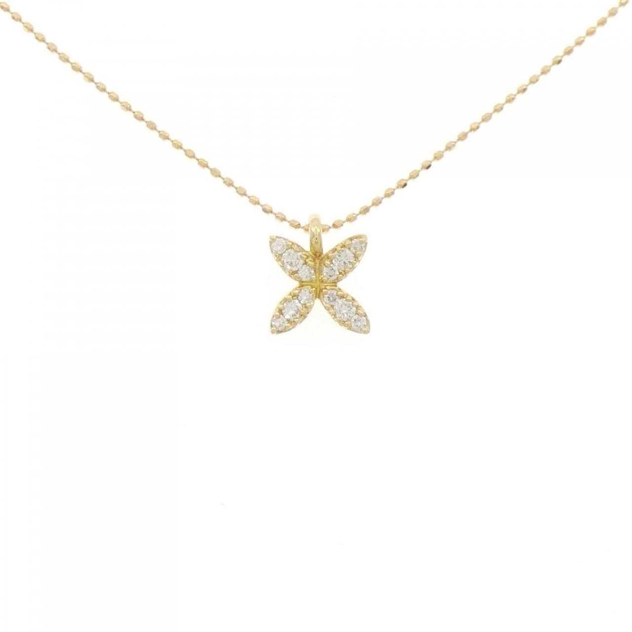 K18YG ダイヤモンド ネックレス 0.13CT
