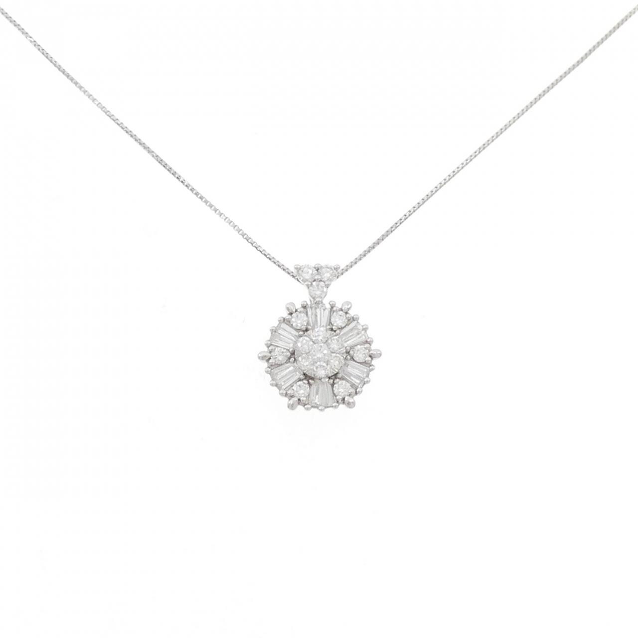 PT950/PT850 ダイヤモンド ネックレス 0.55CT