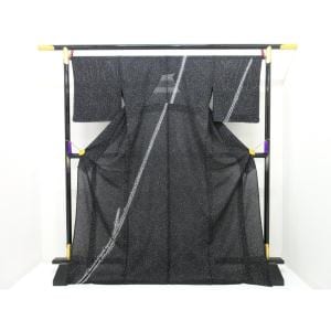【未使用品】単衣　駒絽訪問着　友禅金彩加工