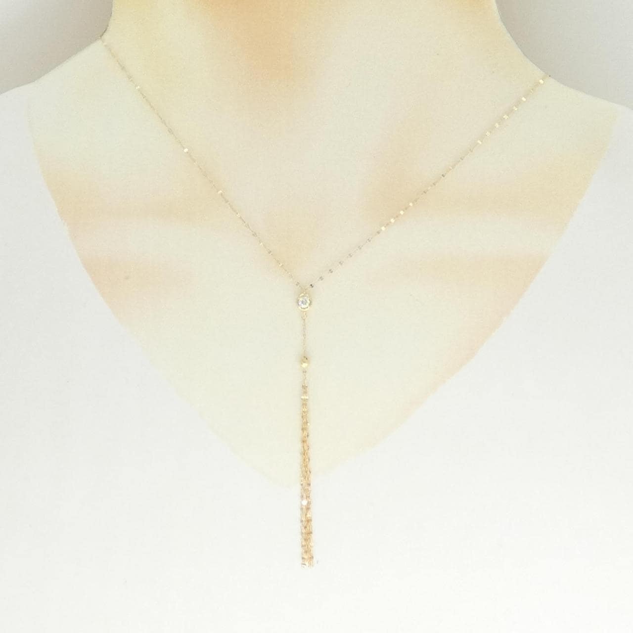K18YG ダイヤモンド ネックレス 0.13CT