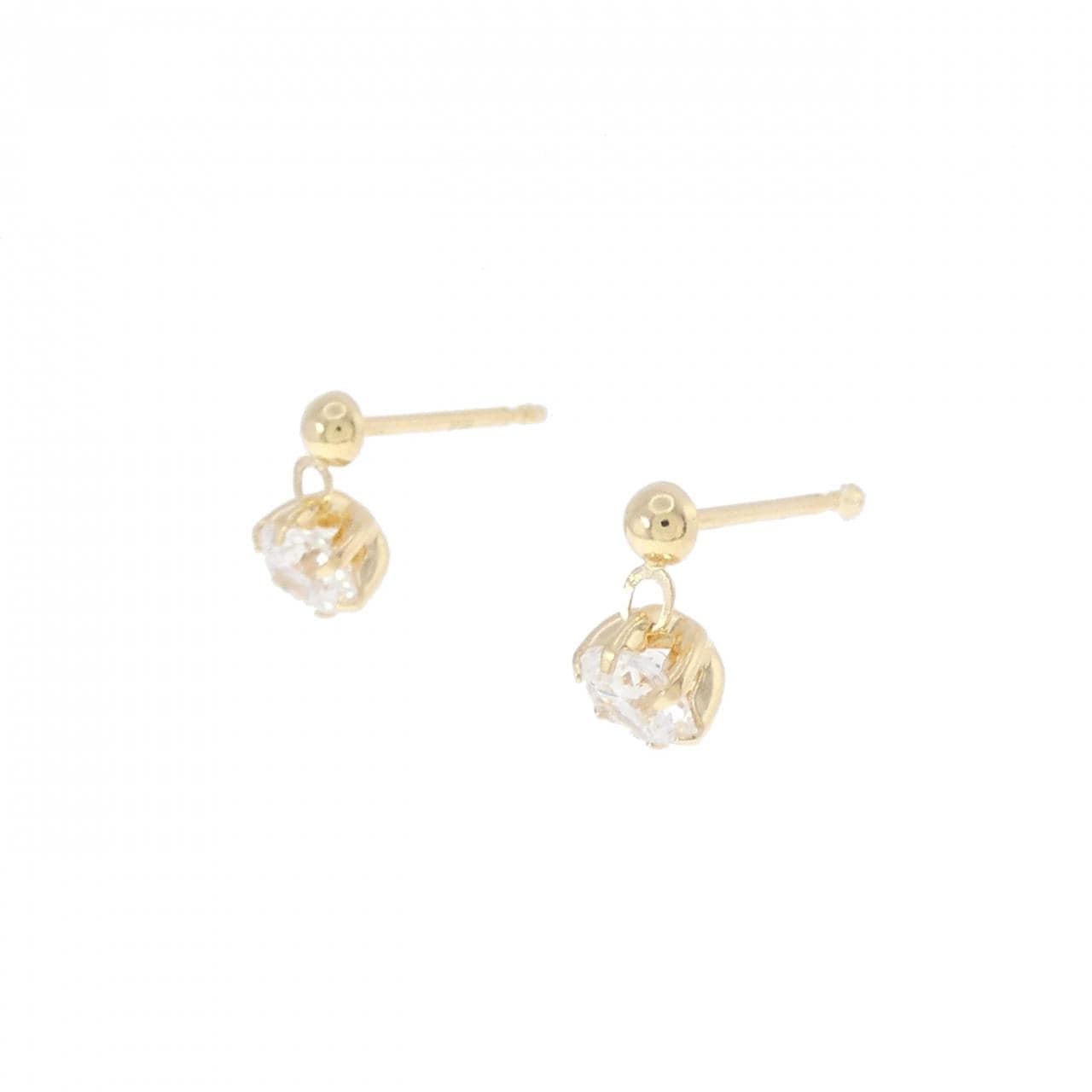 [BRAND NEW] K18YG Cubic Zirconia Earrings