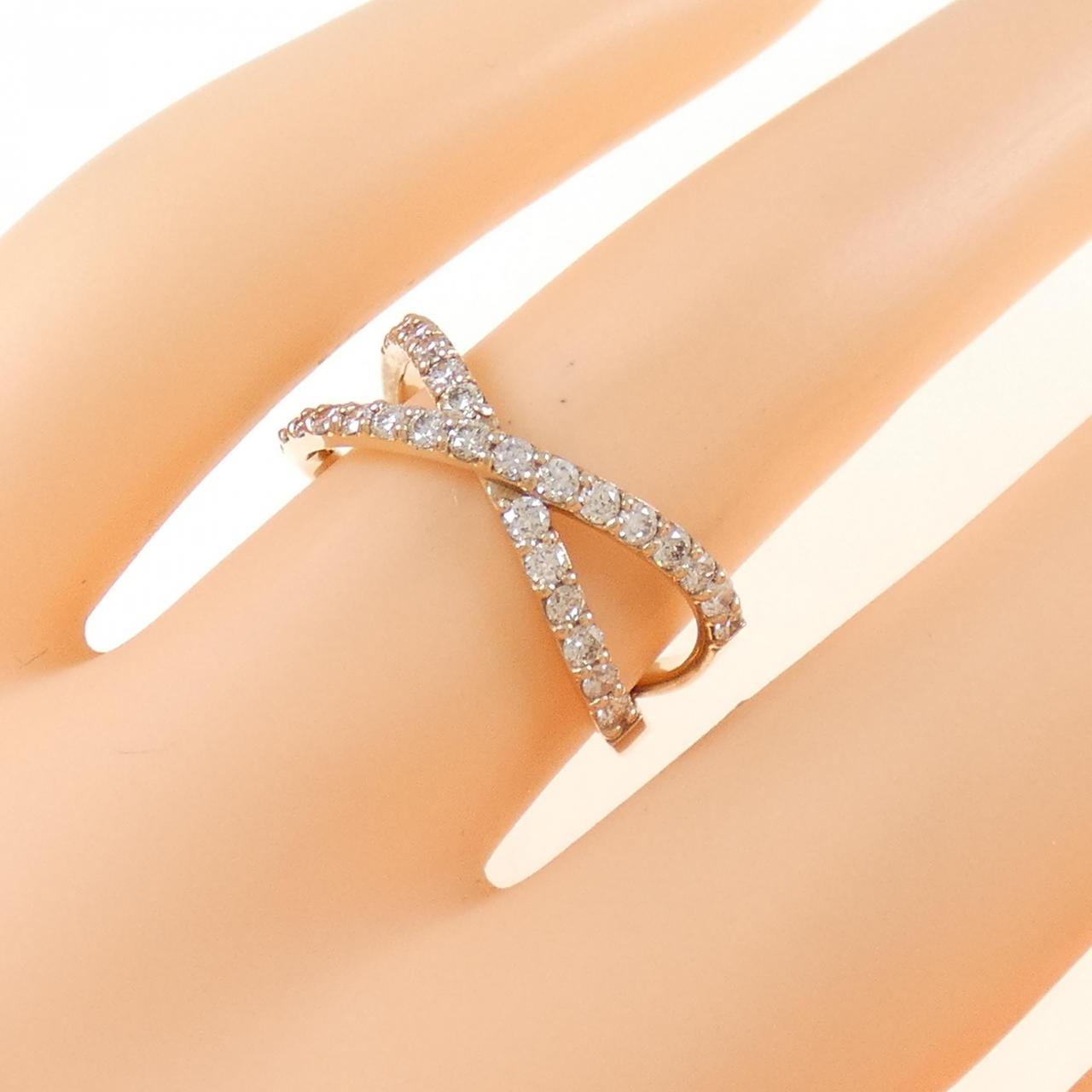 【新品】K18PG ダイヤモンド リング 0.52CT