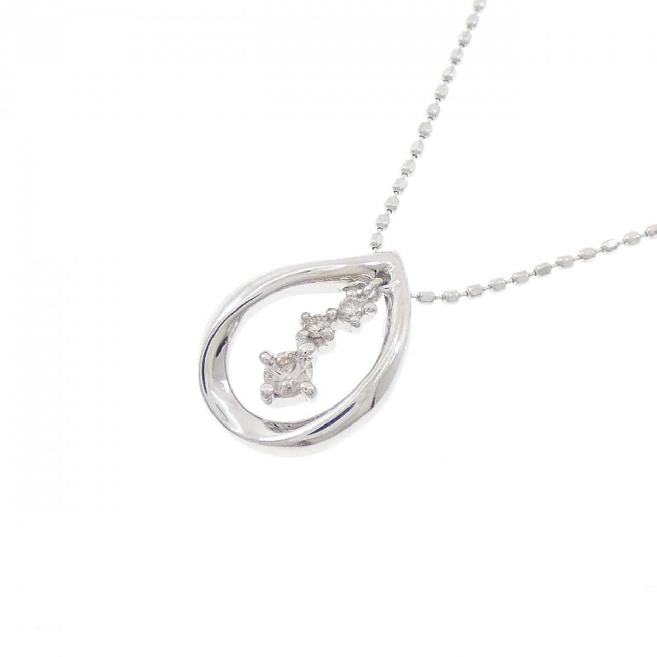 K10WG ダイヤモンド ネックレス 0.08CT