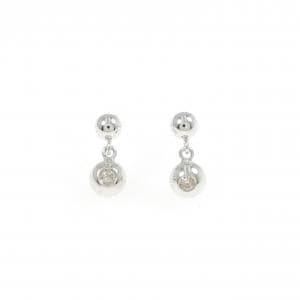 K18WG ダイヤモンド ピアス 0.04CT