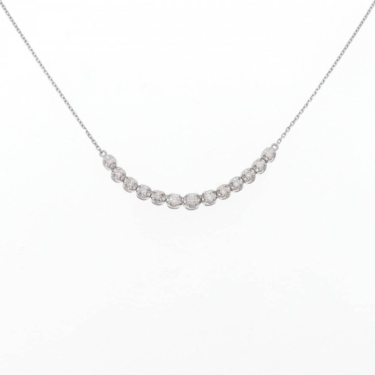 K18WG ダイヤモンド ネックレス 0.25CT