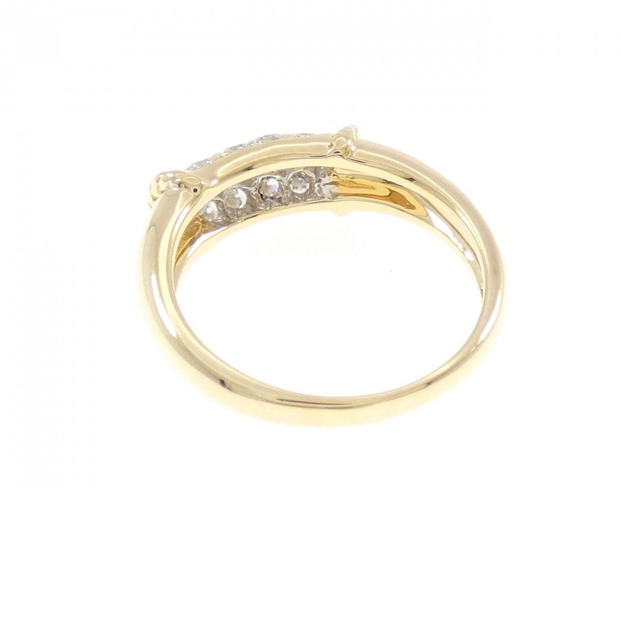 K18YG/K18WG パヴェ ダイヤモンド リング 0.27CT