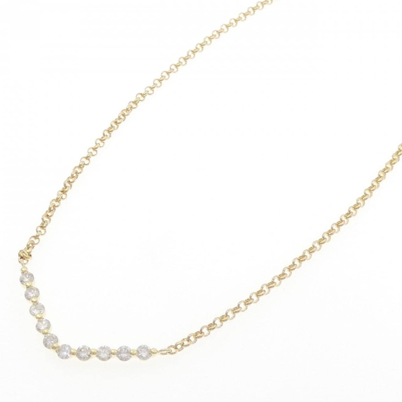K18YG ダイヤモンド ネックレス 0.94CT