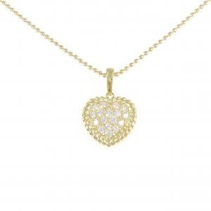 750YG ハート ダイヤモンド ネックレス