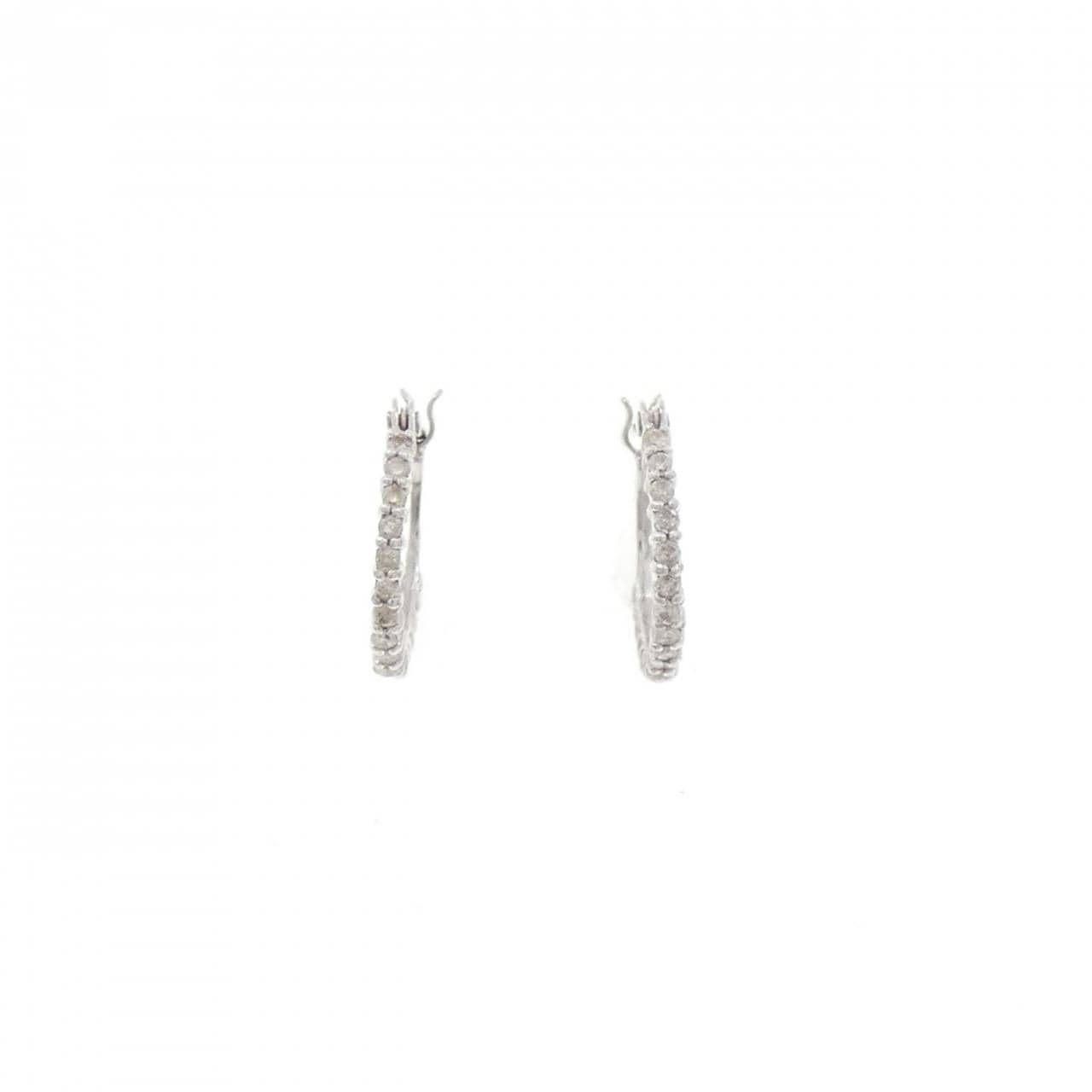 K18WG ダイヤモンド ピアス 0.20CT