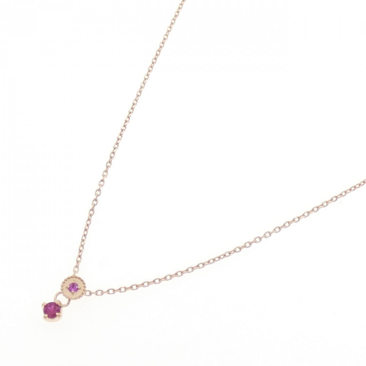 K10PG ルビー ネックレス