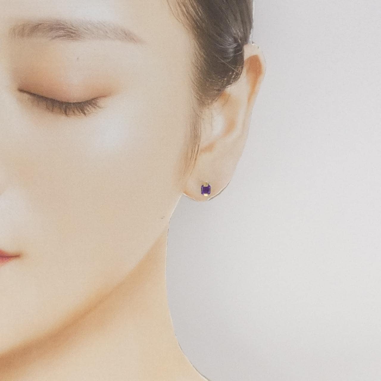 K18YG アメジスト ピアス