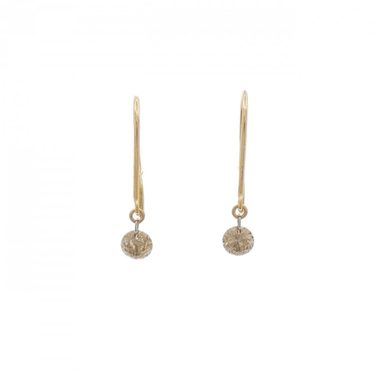 K18YG ダイヤモンド ピアス 0.40CT