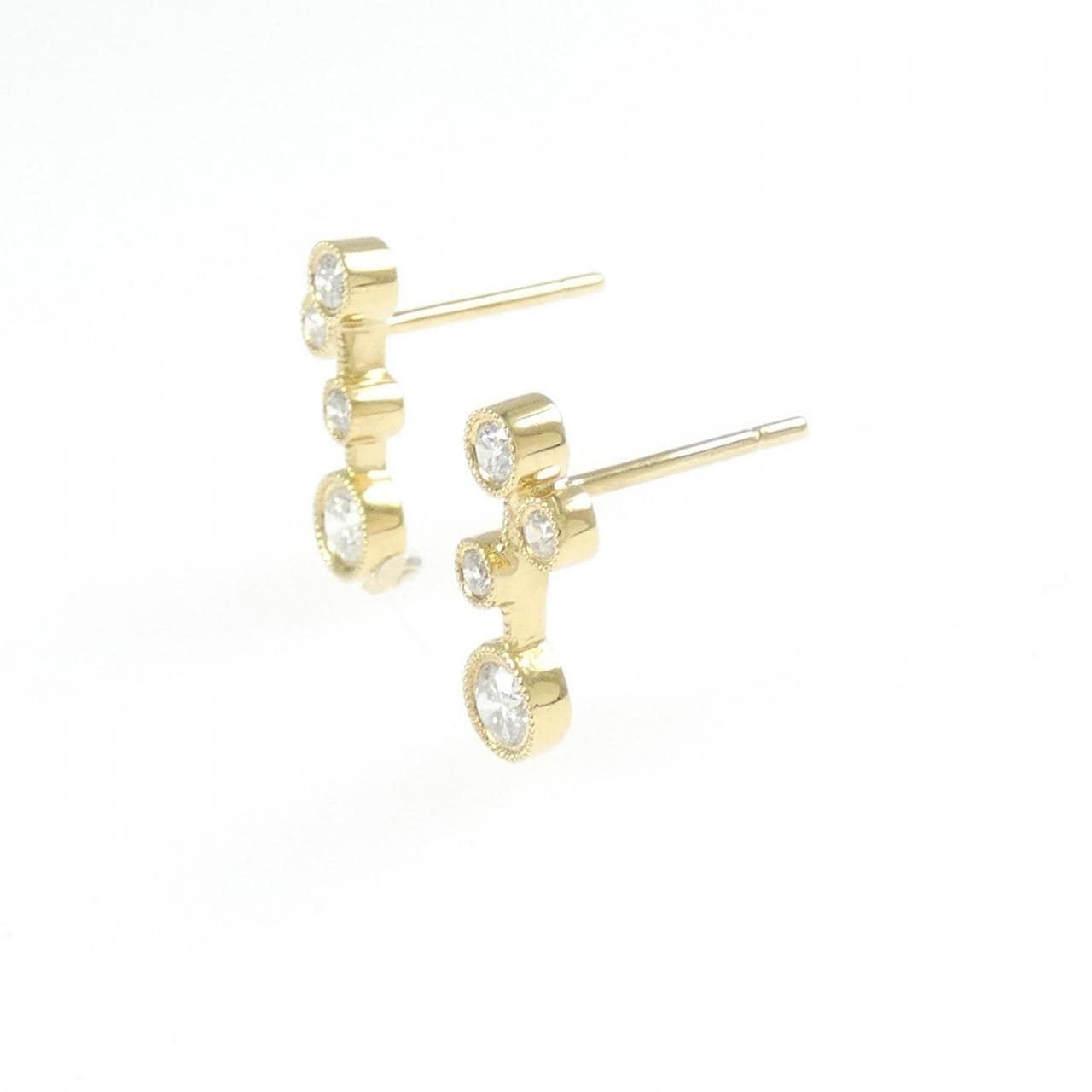 K18YG ダイヤモンド ピアス 0.84CT