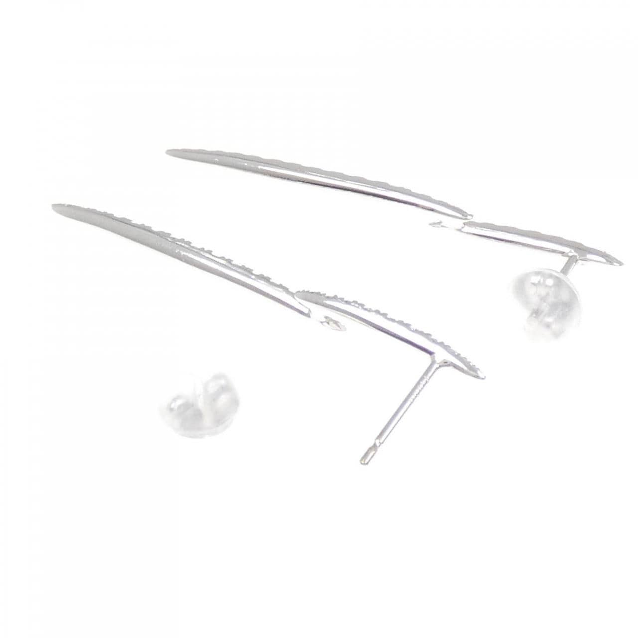 K18WG ダイヤモンド ピアス