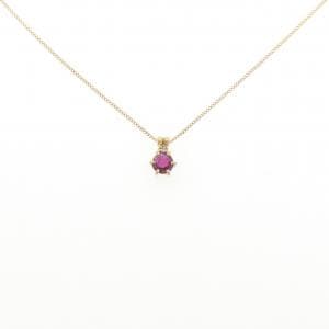 K18YG ルビー ネックレス