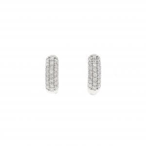 K18WG パヴェ ダイヤモンド ピアス 0.30CT
