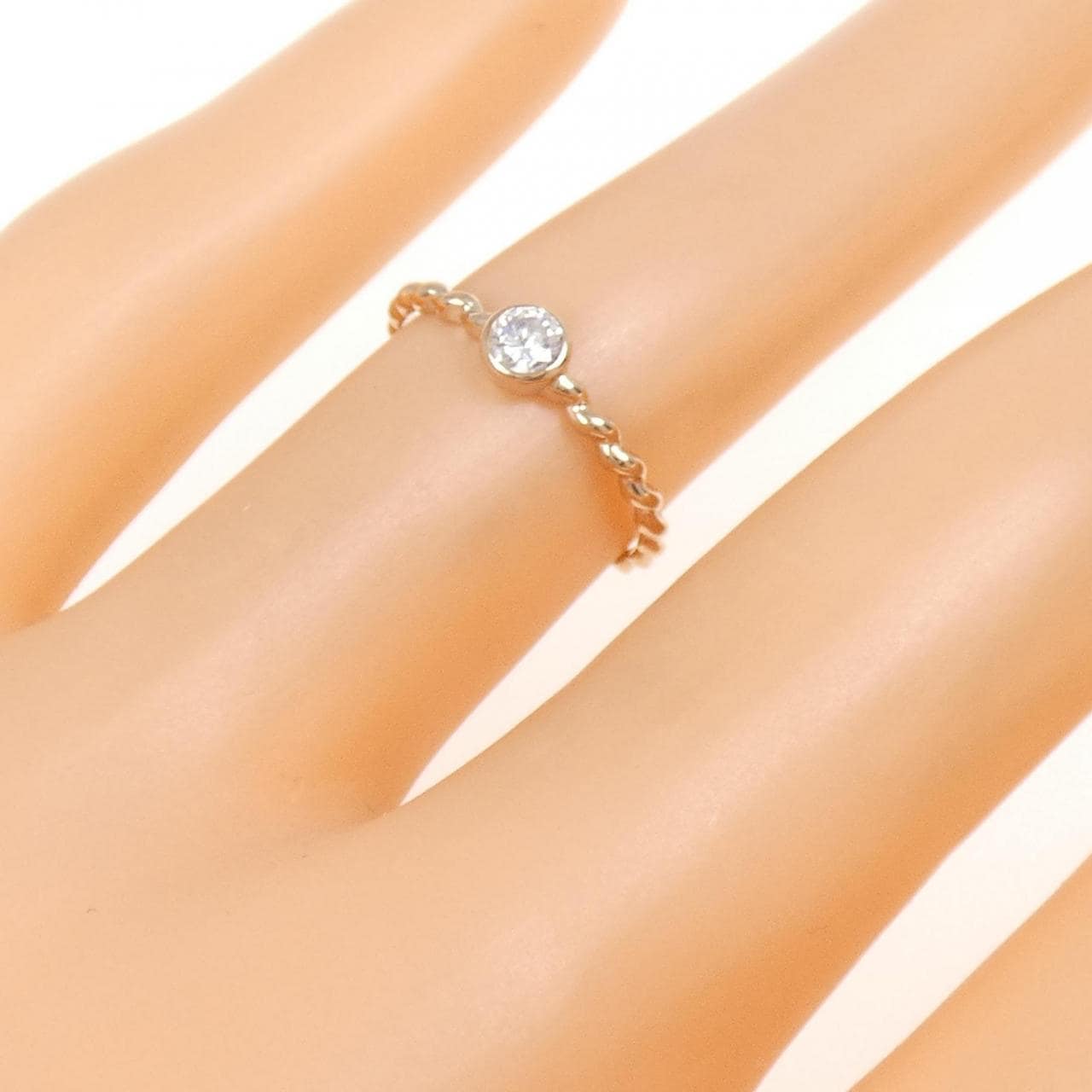 K18PG ダイヤモンド リング 0.15CT