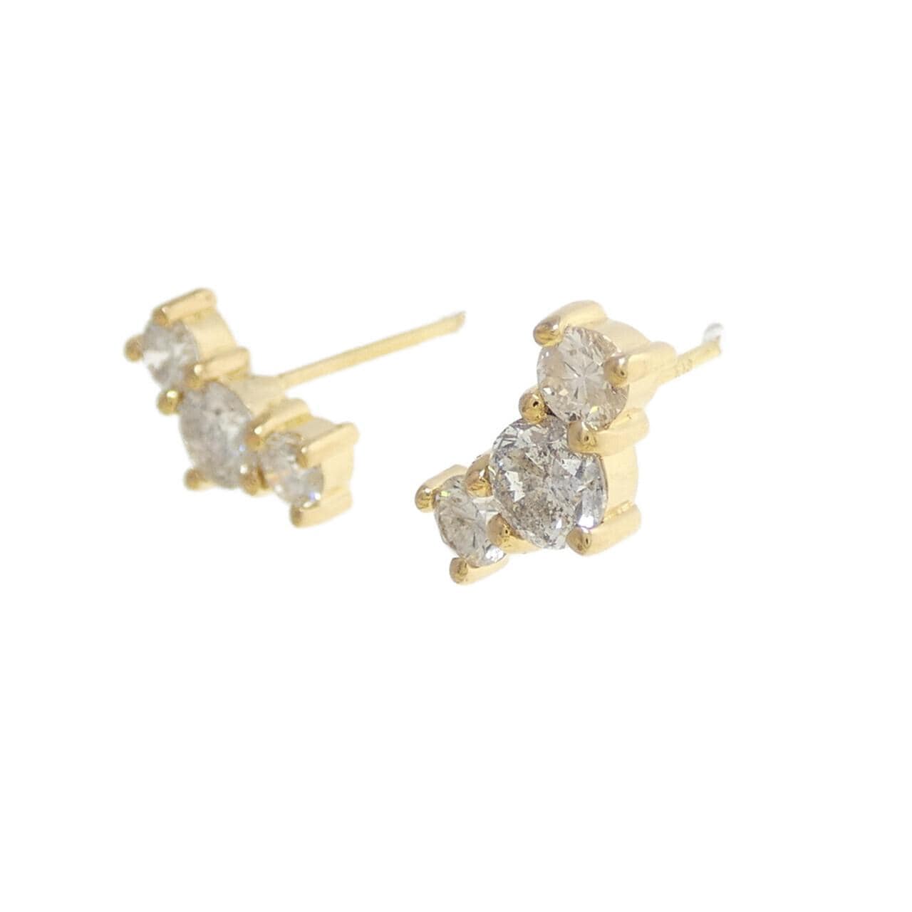 K18YG ダイヤモンド ピアス 1.015CT