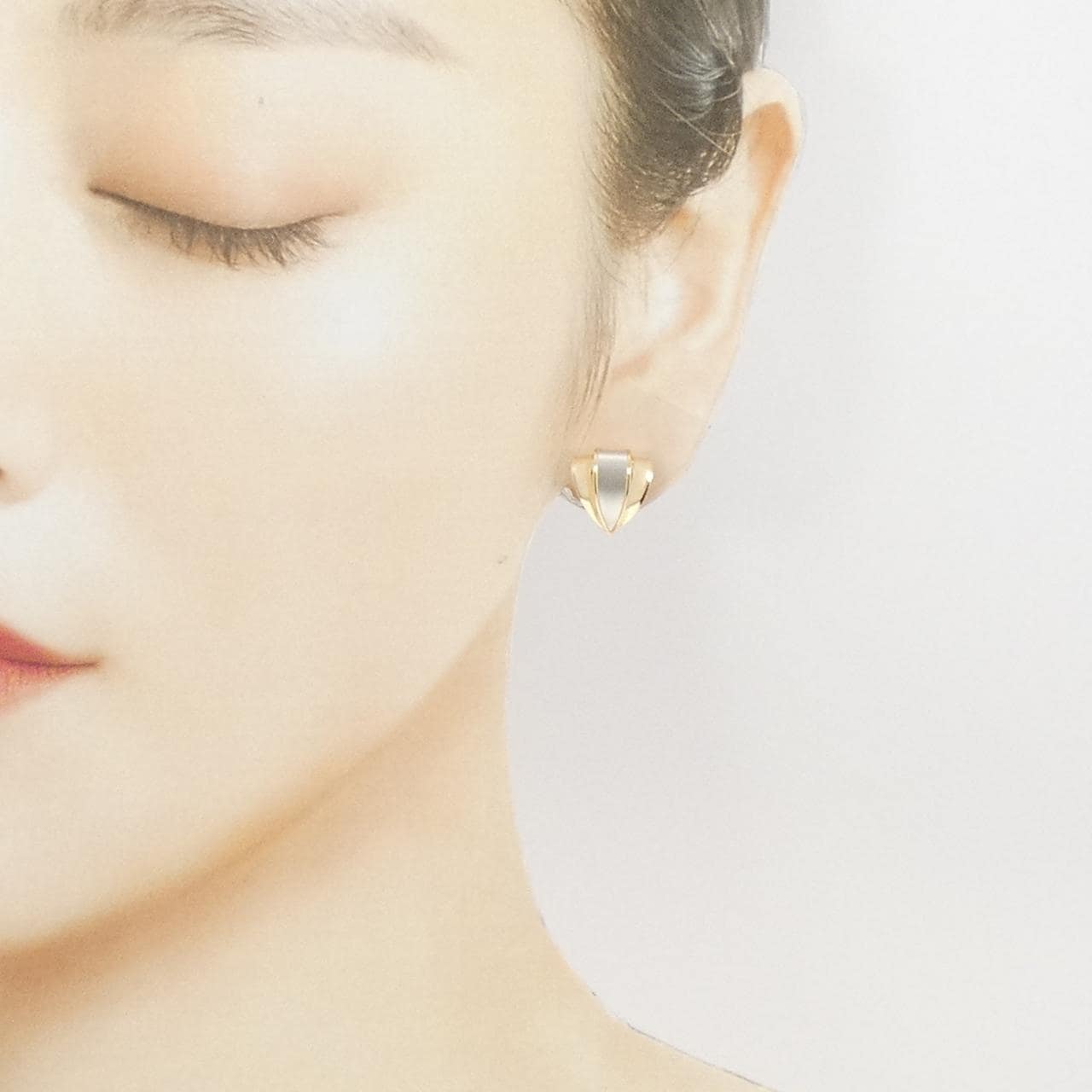 K18YG/PT900 ピアス