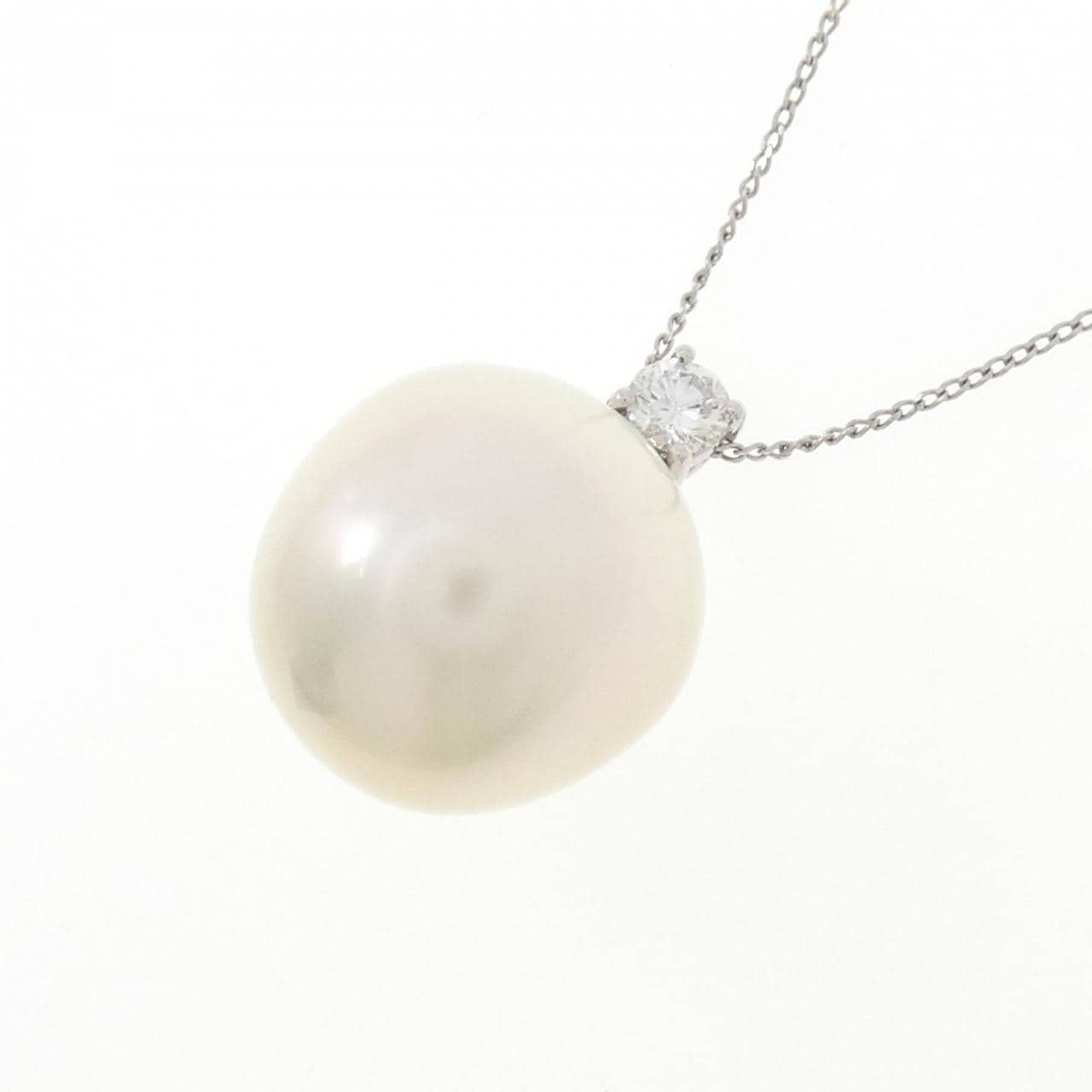 PT950/PT850 白蝶パール ネックレス 13.3mm