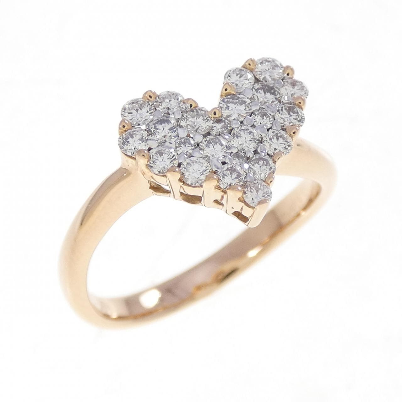 K18PG/K18WG ハート ダイヤモンド リング 0.50CT