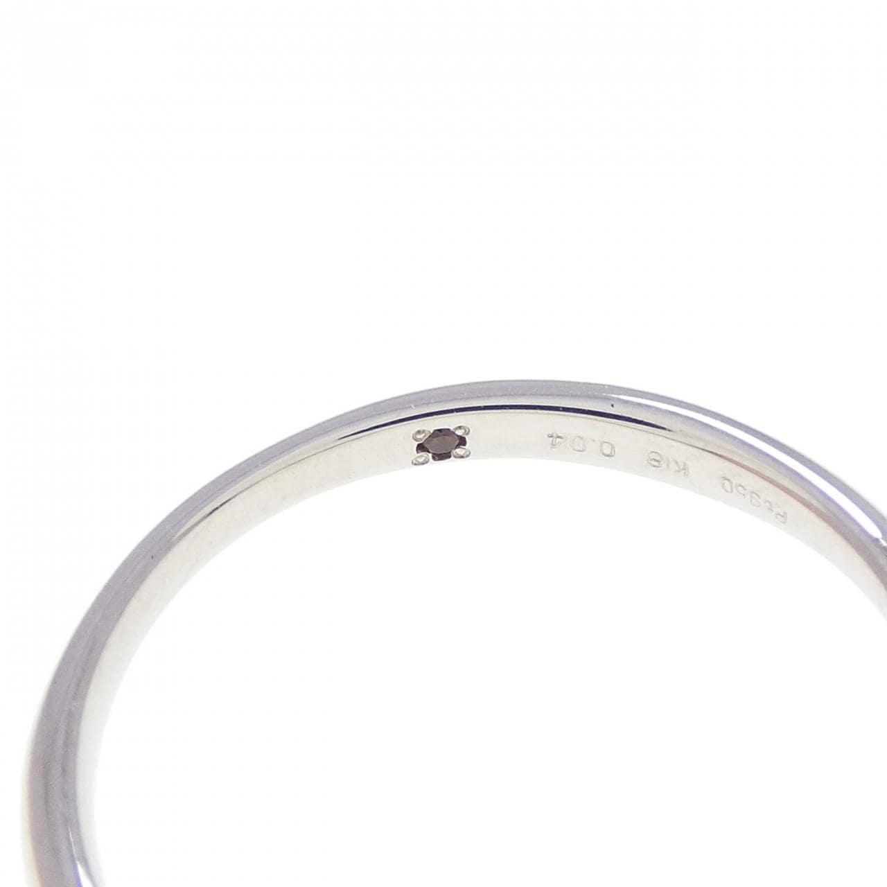 PT950/K18PG ダイヤモンド リング 0.04CT