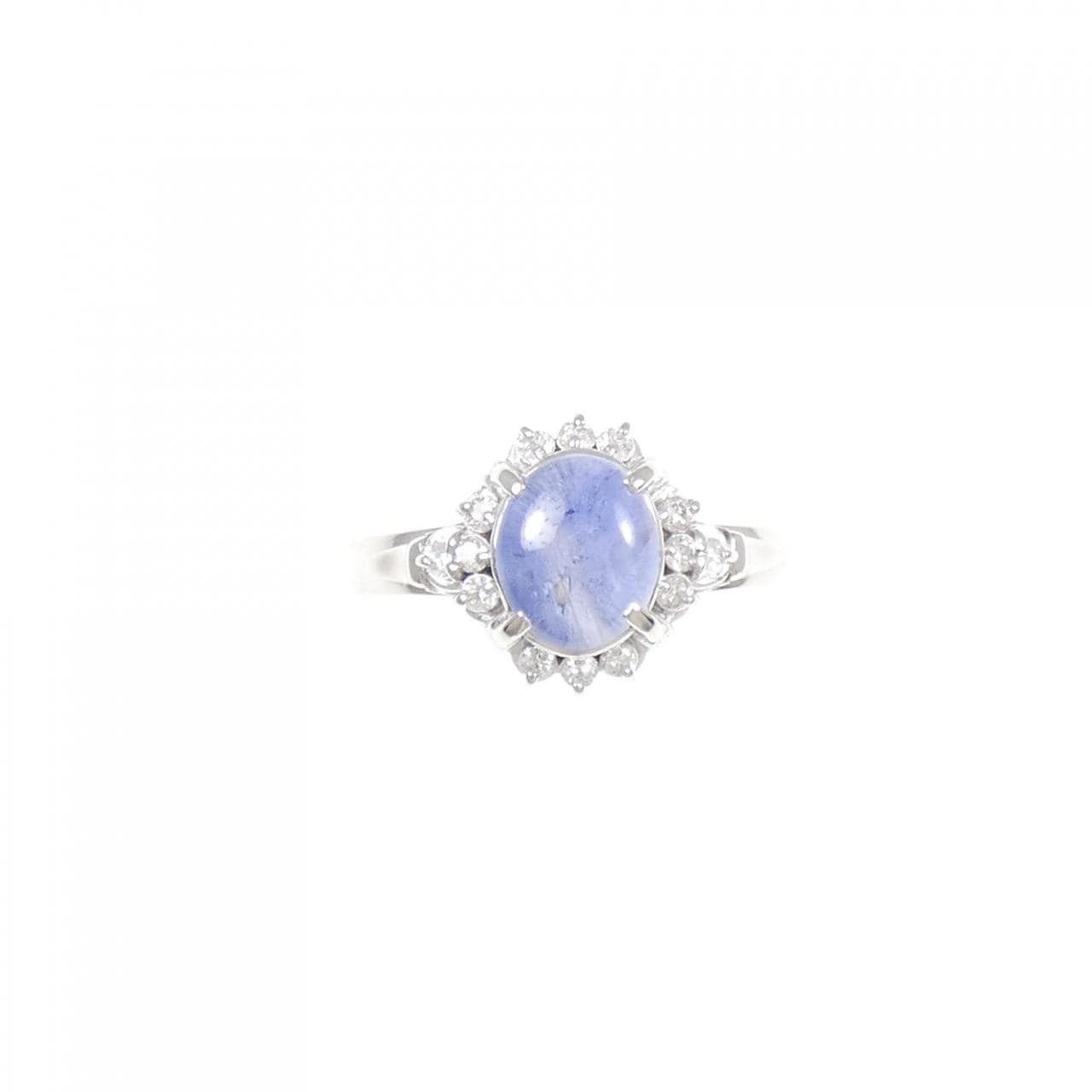 PT900星形蓝宝石戒指2.18CT