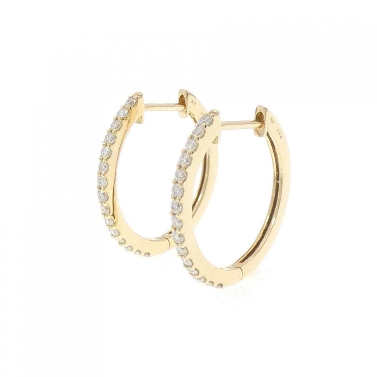 【リメイク】K18YG フープ ダイヤモンド ピアス 0.30CT