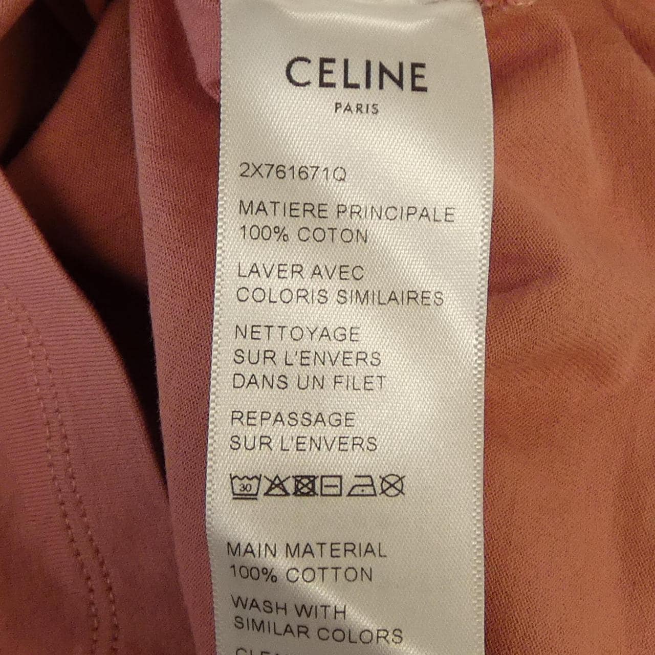 セリーヌ CELINE CELINEプリント クロップドTシャツ 2X761671Q Tシャツ