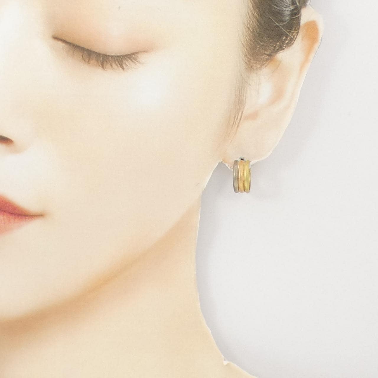 K18スリーカラー ピアス