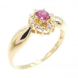 K18YG ルビー リング