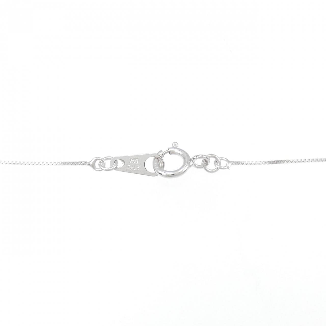 K18WG/750WG Diamond Necklace 0.06CT