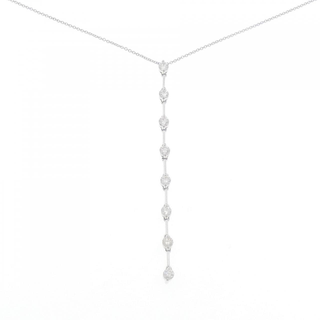 K18WG ダイヤモンド ネックレス 1.00CT