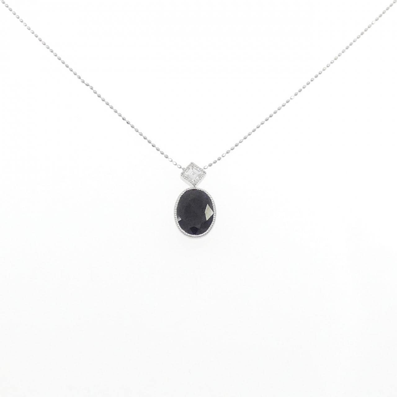 K18WG Sapphire Necklace 3.32CT