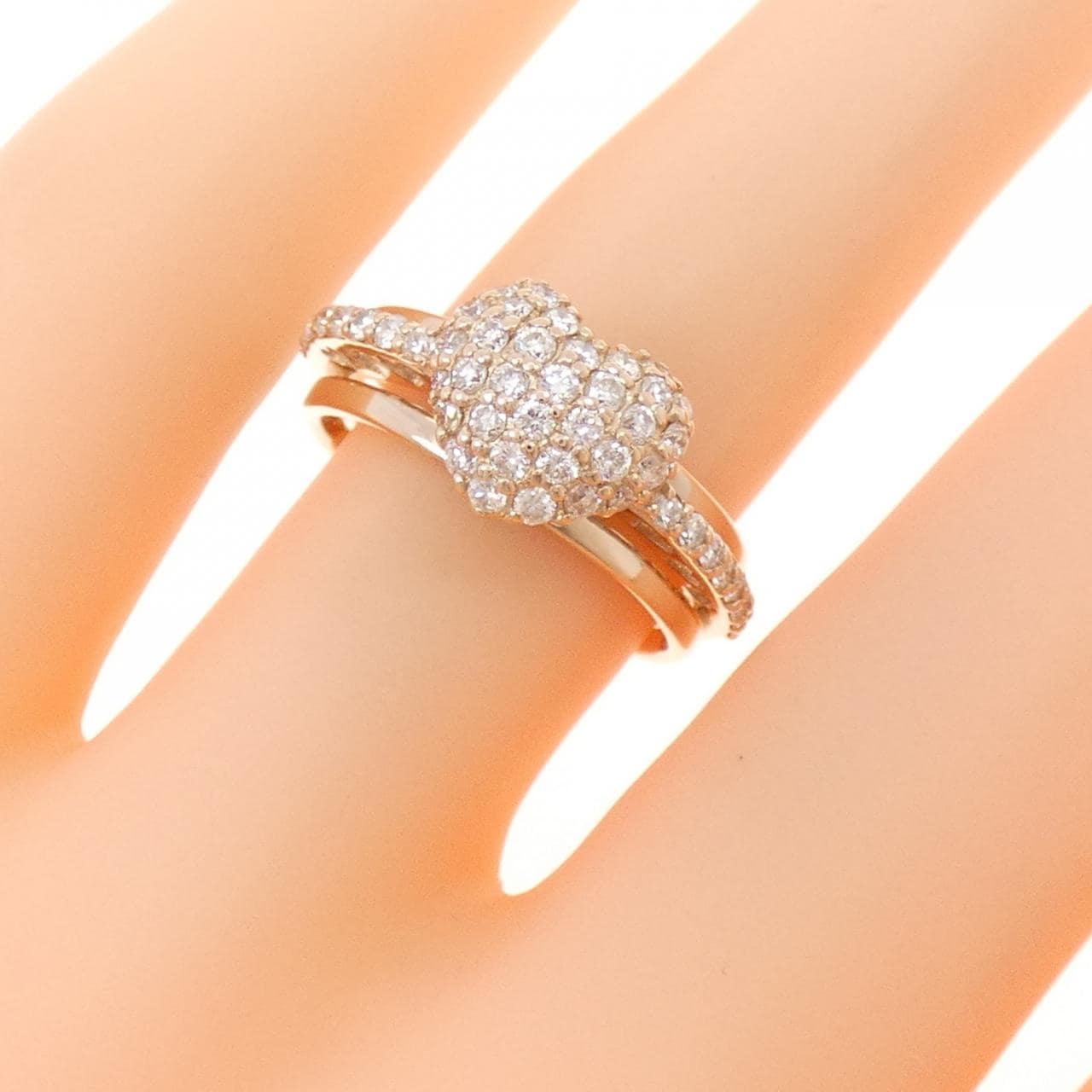 ポンテヴェキオ ハート ダイヤモンド リング 0.51CT