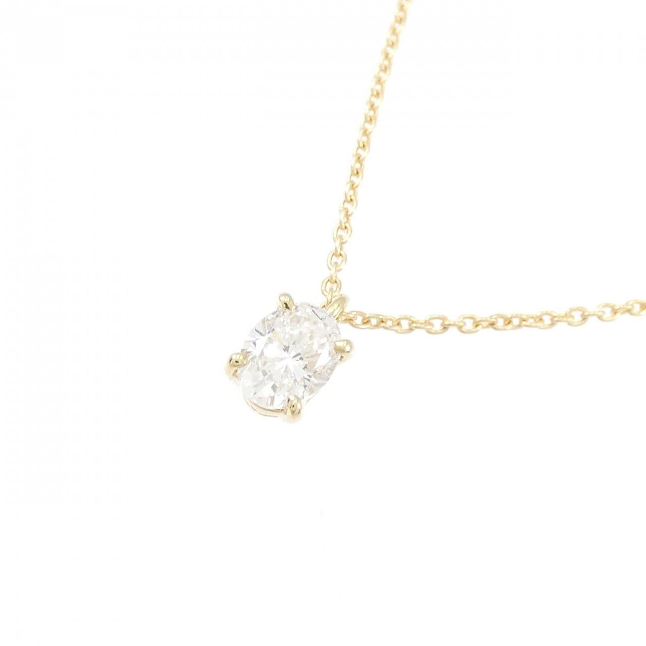 【リメイク】K18YG ダイヤモンド ネックレス 0.304CT G VS2 オーバルカット