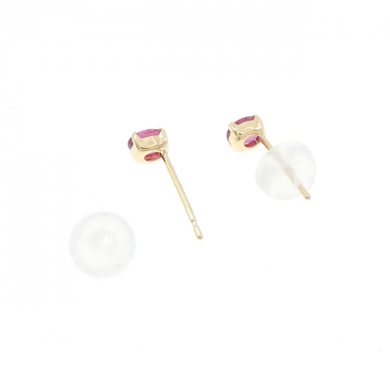 【新品】K18YG ルビー ピアス 0.30CT