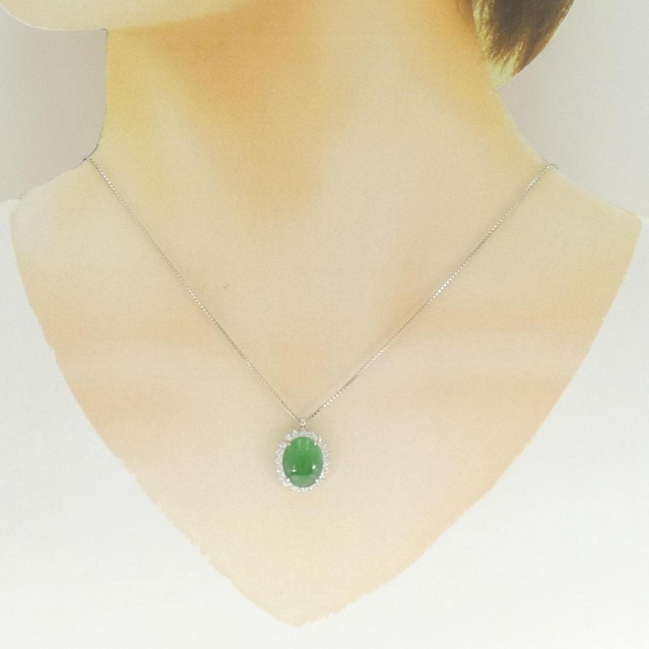 PT900/PT850 ヒスイ ネックレス 5.95CT