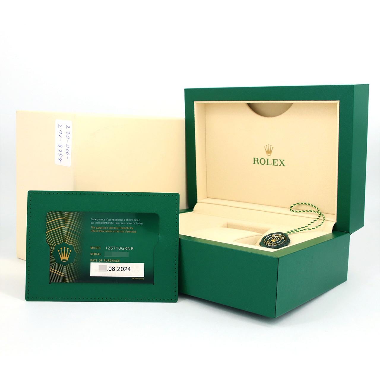 ロレックス GMTマスターⅡ 126710GRNR･3 SS 自動巻 ランダム番