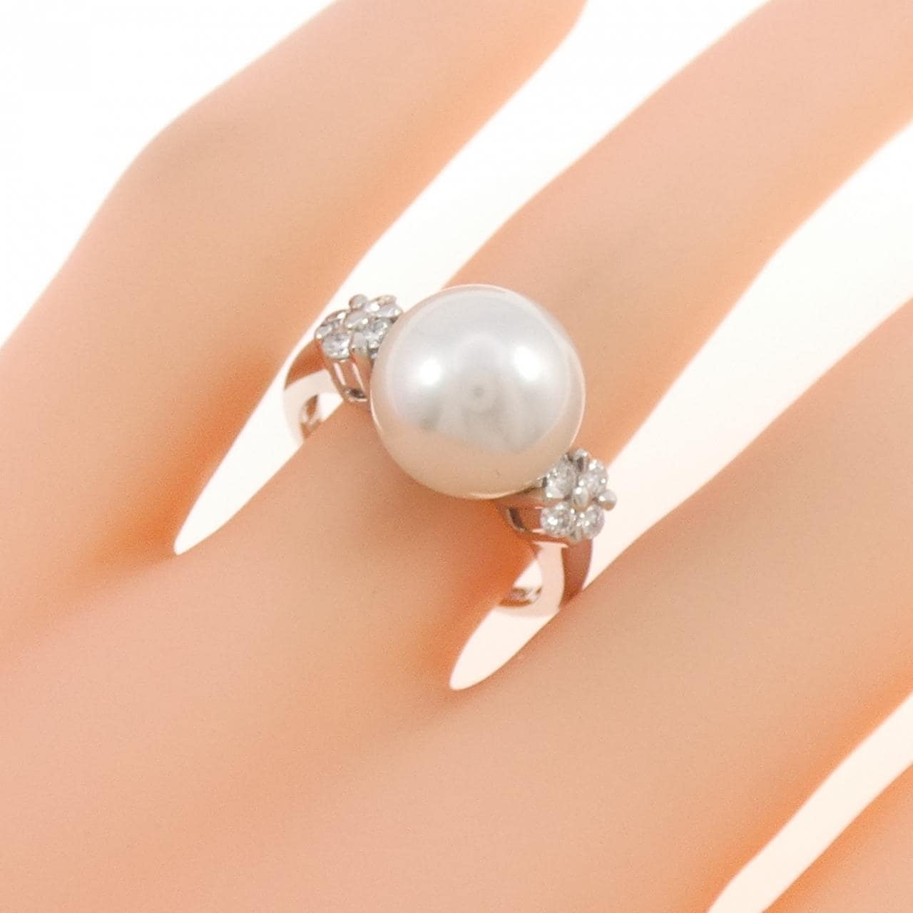 PT900 白蝶パール リング 10.6mm