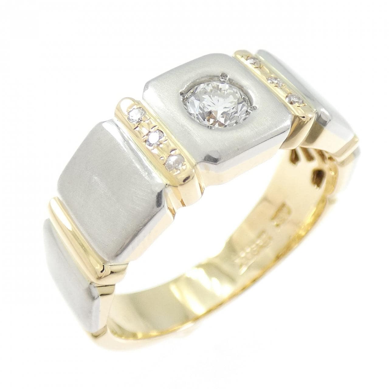 K18YG/PT900 ダイヤモンド リング 0.31CT