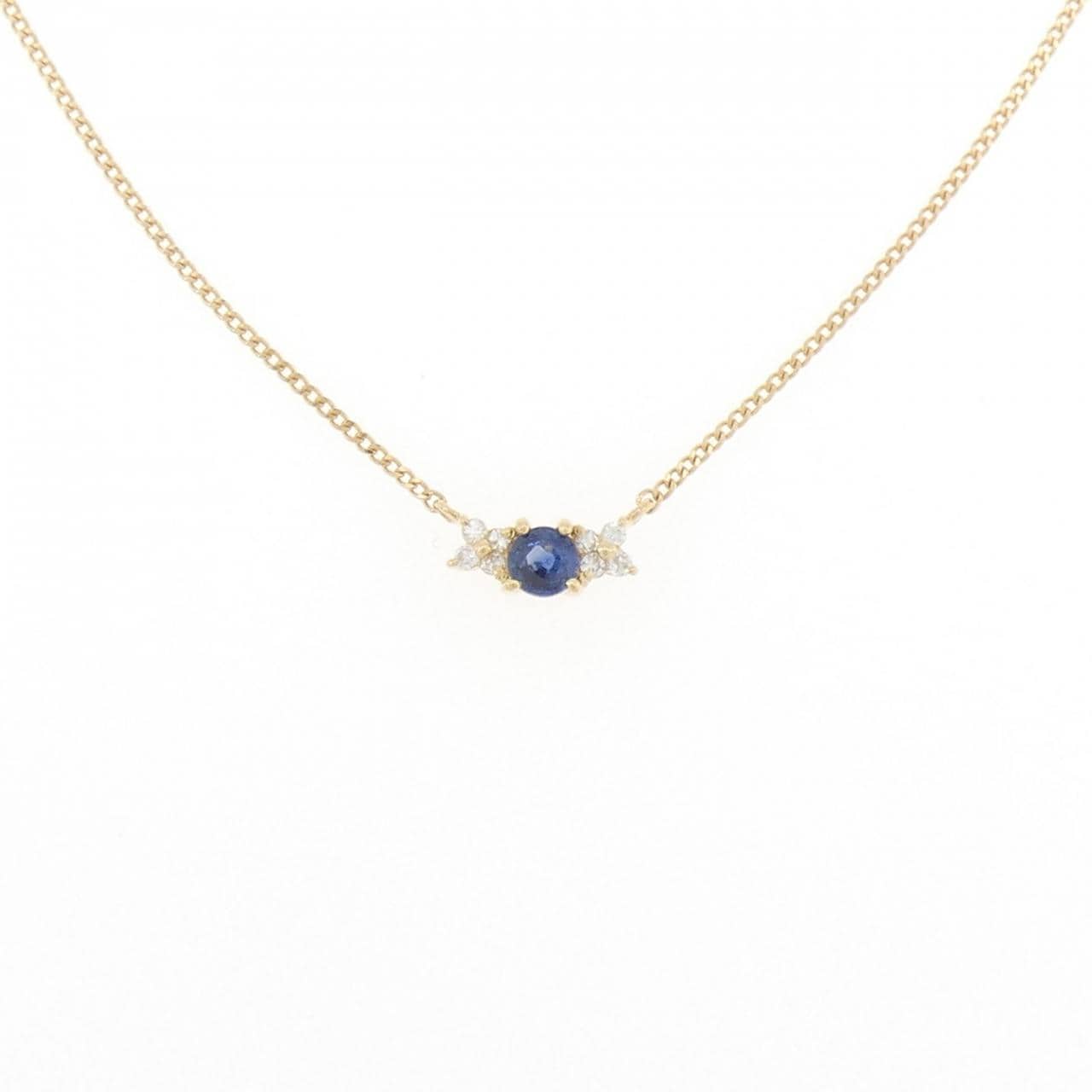 K18YG サファイヤ ネックレス 0.19CT