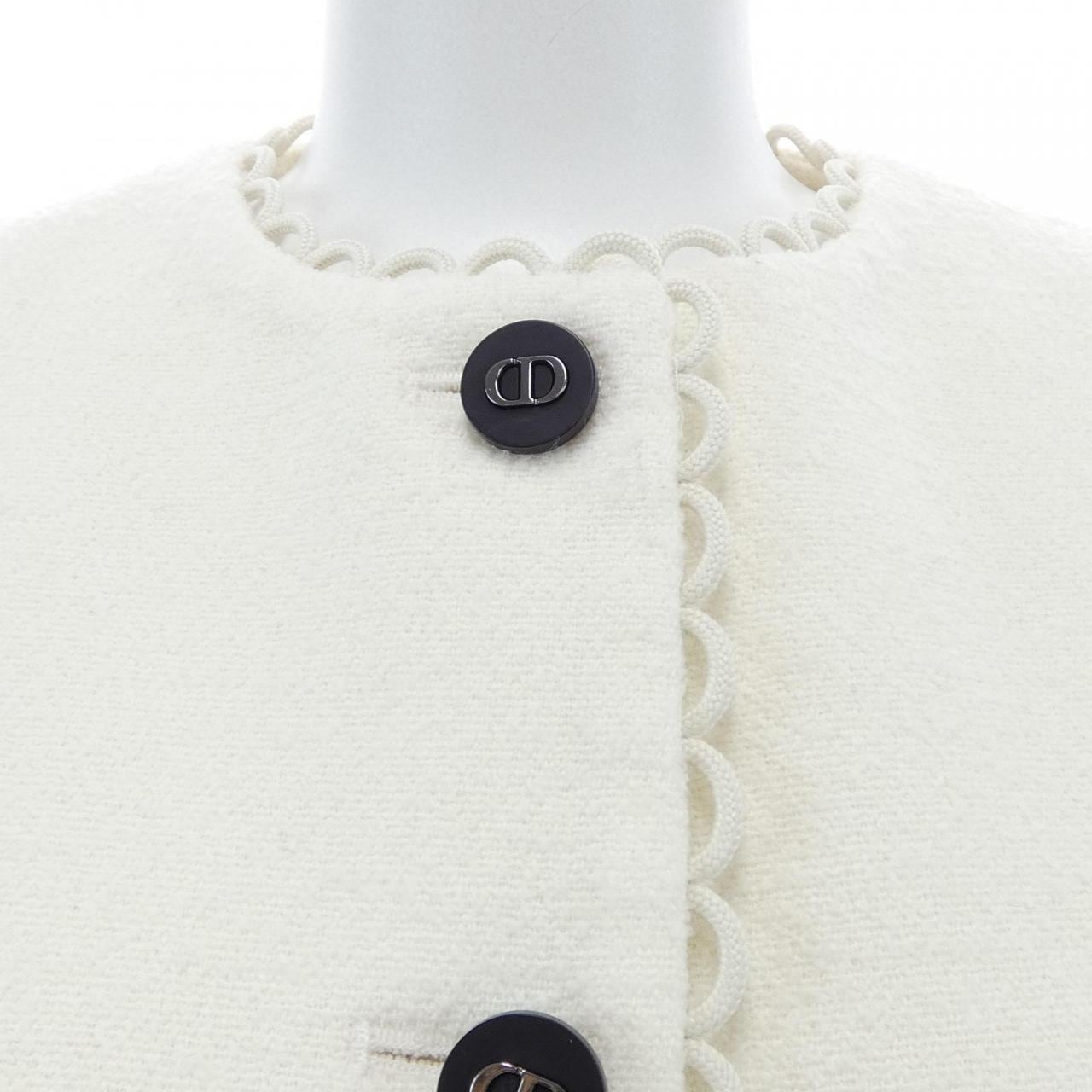クリスチャンディオール CHRISTIAN DIOR CDホーンボタン 411V57P1571 ノーカラージャケット