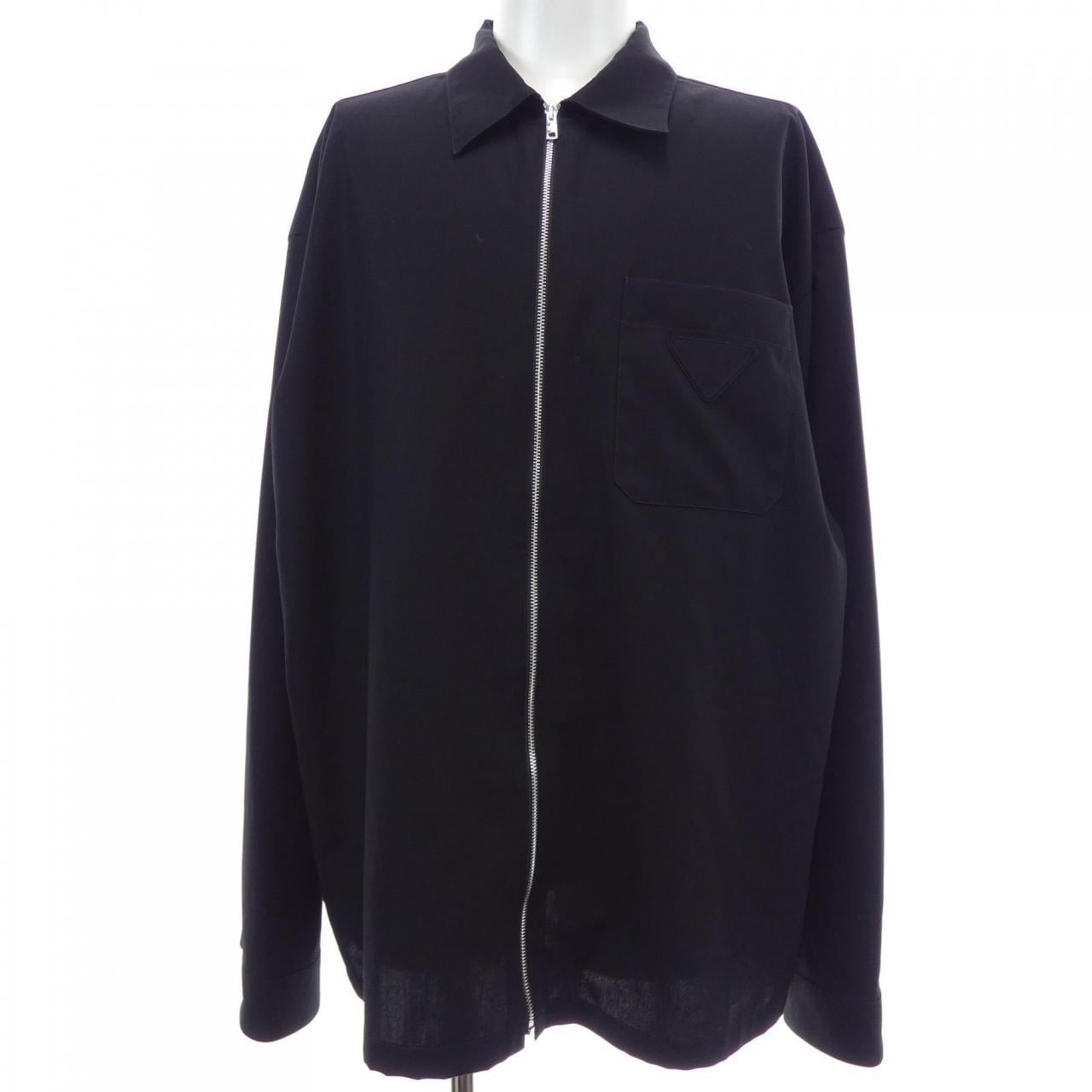 プラダ PRADA ジッパーシャツ トライアングルロゴ SC855 SOOO 19AM シャツ