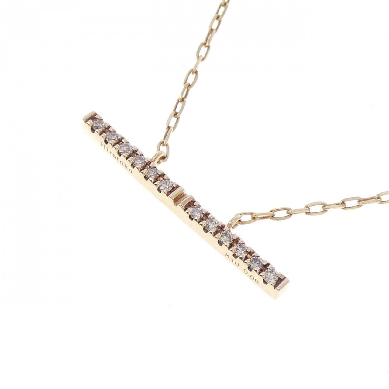 ヒロタカ トラペーズ ネックレス 0.06CT