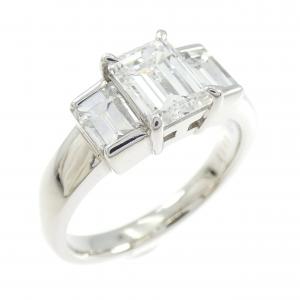 PT900 ダイヤモンド リング 1.111CT F VS1 エメラルドカット