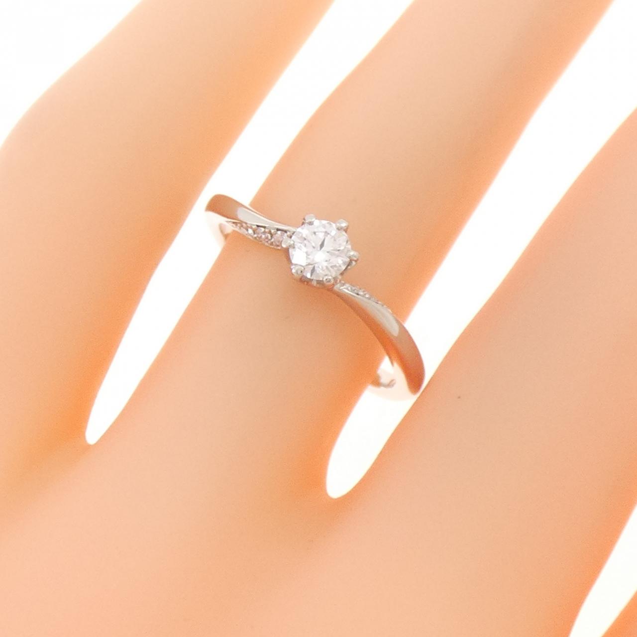 PT950 ダイヤモンド リング 0.221CT D VS1 EXT H&C