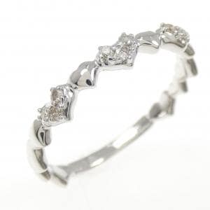 K10WG ハート ダイヤモンド リング 0.09CT