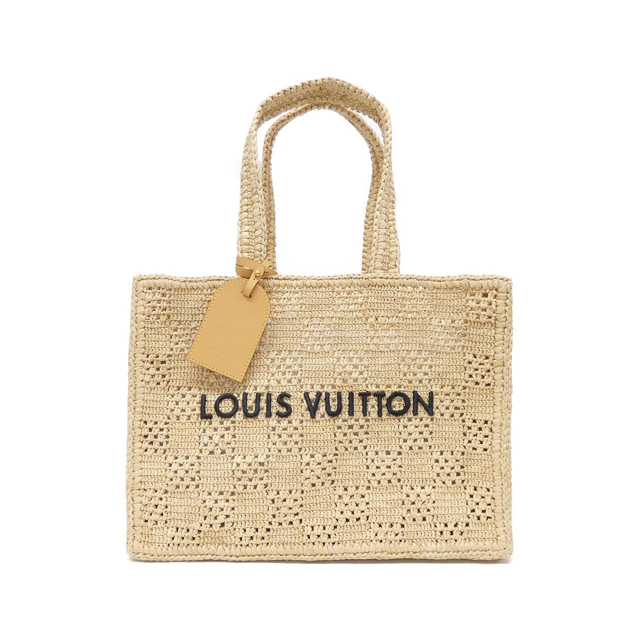 LOUIS VUITTON Damiera Raffia Summer Shopper Tote MM M25008 Bag