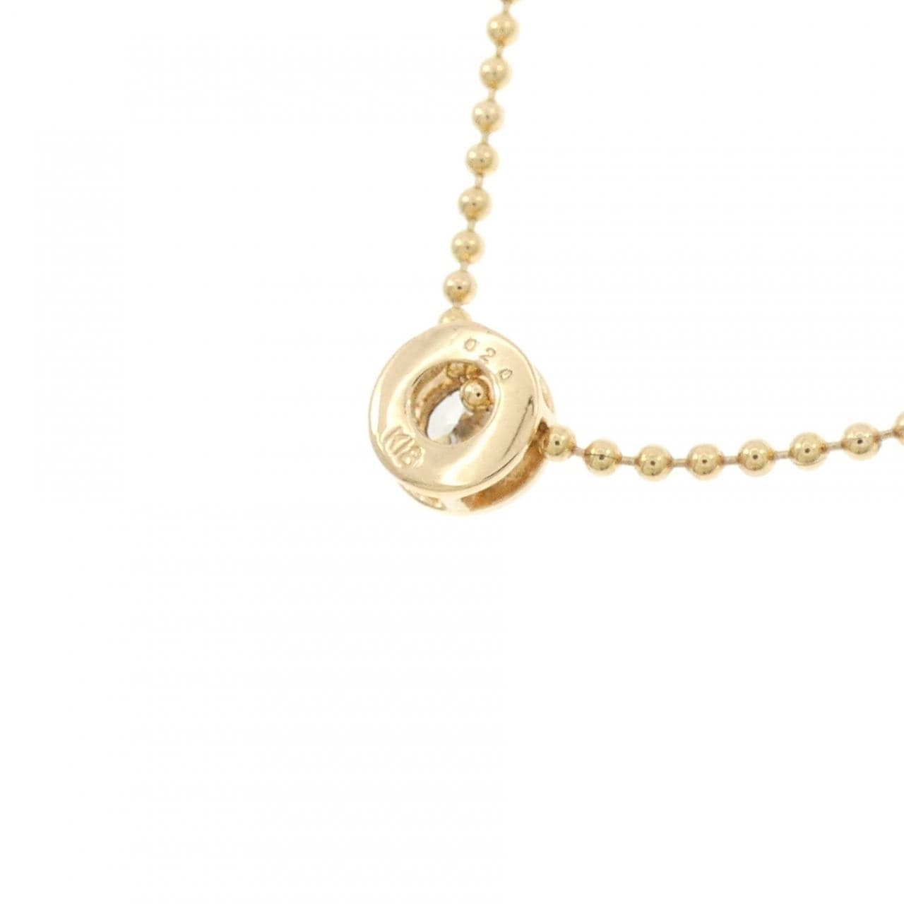 K18YG ソリティア ダイヤモンド ネックレス 0.20CT